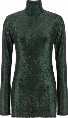 Bicolor Polyester Short Dress