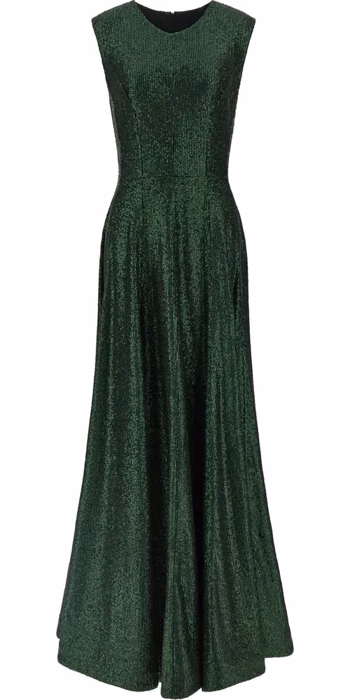 Norma Kamali Bicolor Polyester Long Dress