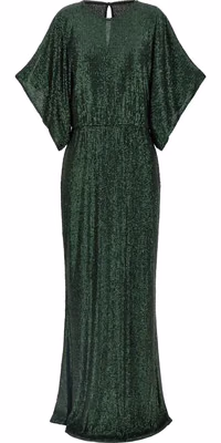 Bicolor Polyester Long Dress
