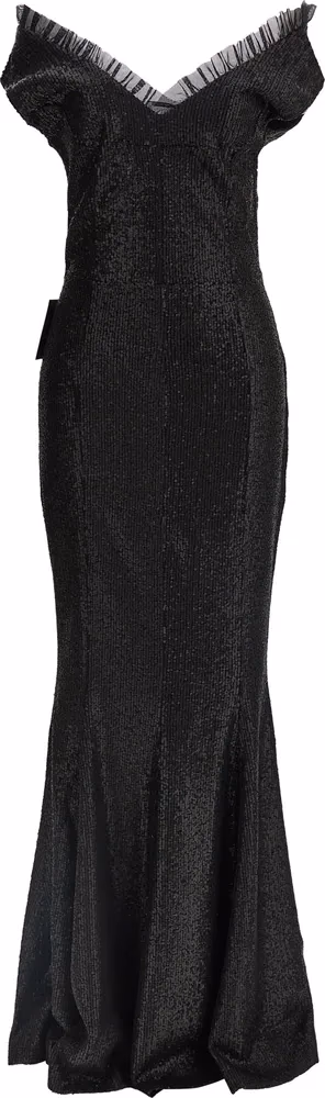 Norma Kamali Black Polyester Long Dress