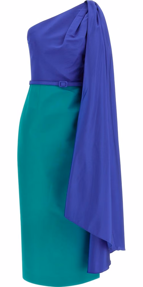 Carolina Herrera Multicolor Silk Midi Dress
