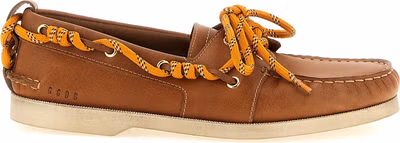 Brown Cowhide Slip-On Loafers