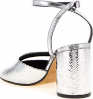 Silver Calfskin High Heel Pumps 3