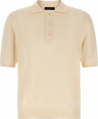 Beige Cotton Polo Shirt