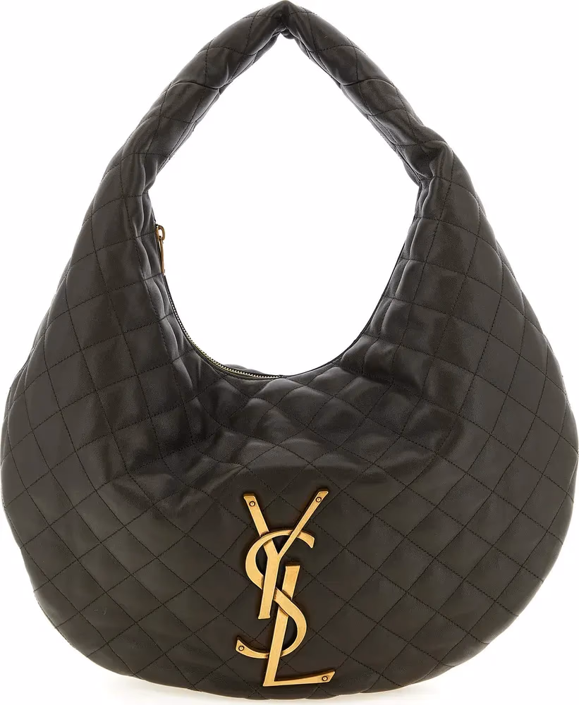 Saint Laurent Brown Lamb Leather Shoulder Bag