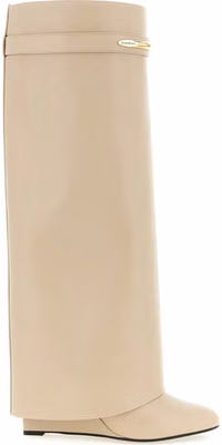 Beige Calfskin Over The Knee