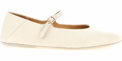 Beige Calfskin Ballet Flats