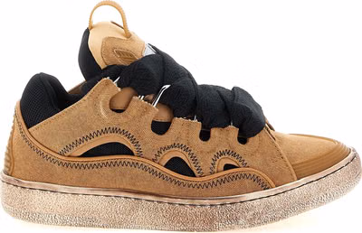Brown Cotton Chunky Sneakers