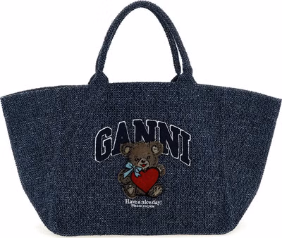 Blue Organic Cotton Tote Bag