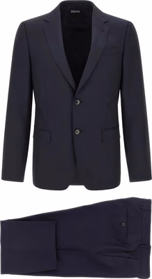 Blue Wool Two-Piece Suit