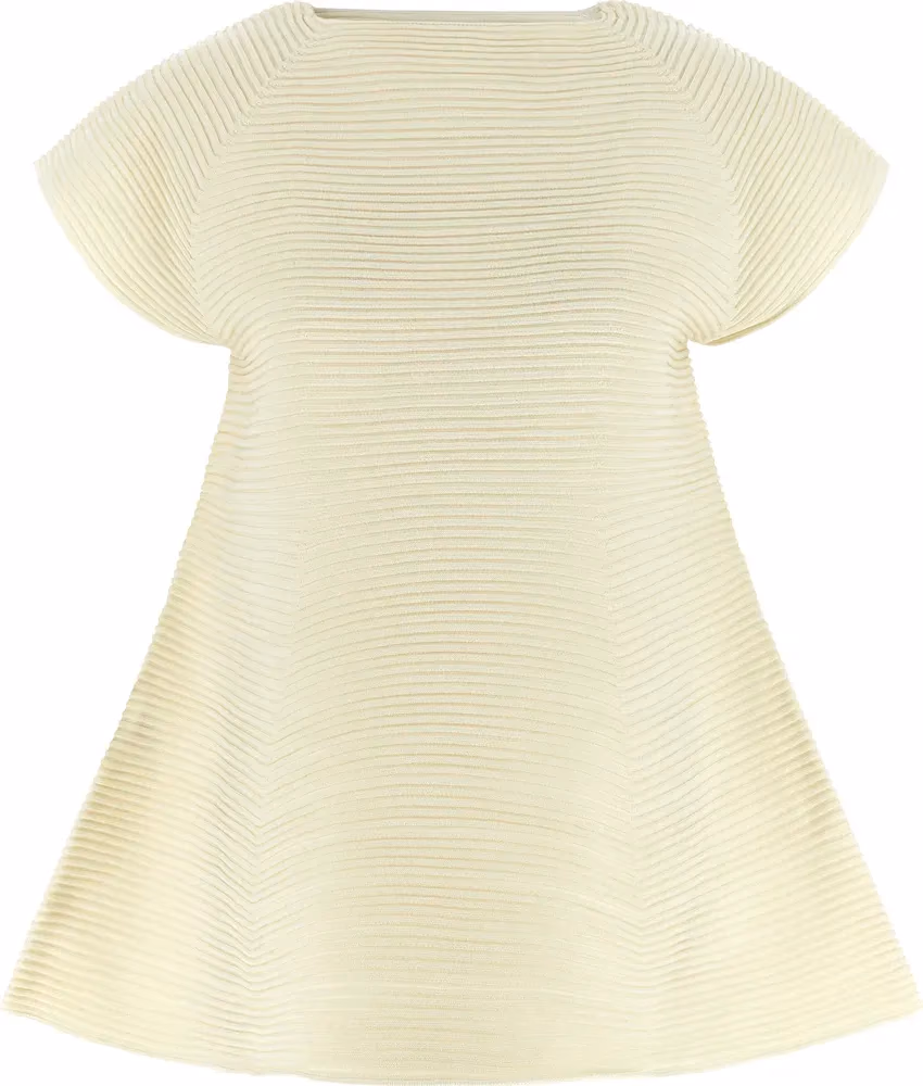 Issey Miyake Bicolor Polyester Short Dress