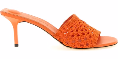 Orange Polyester Platform Sandals