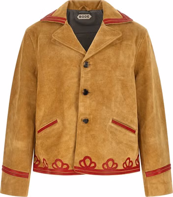 Beige Cowhide Leather Jacket