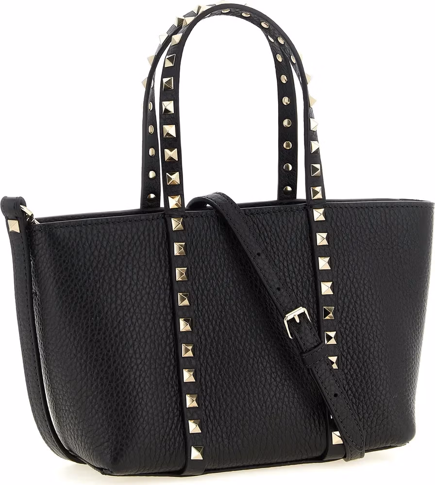 Valentino Garavani Black Calfskin Tote Bag