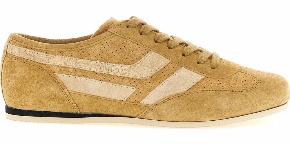Tom Ford Beige Calfskin Sneakers