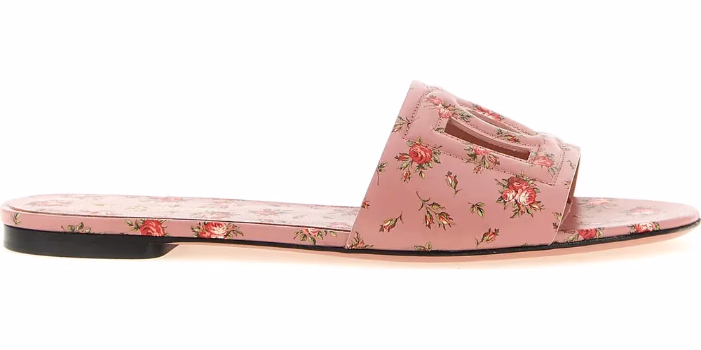 Dolce & Gabbana Multicolor Calfskin Slides