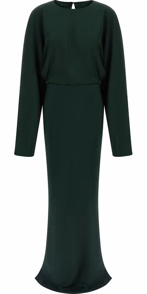 Norma Kamali Bicolor Polyester Long Dress