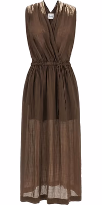 Brown Tencel Long Dress
