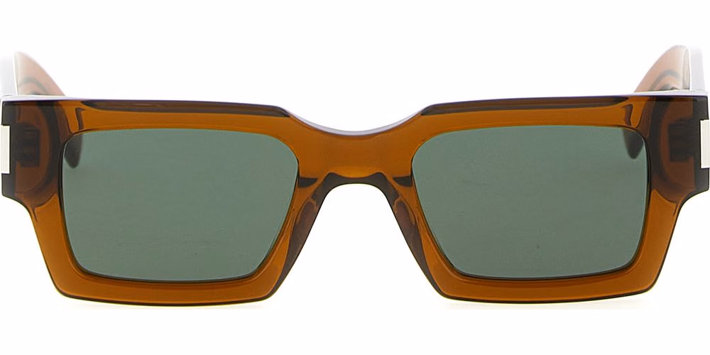 Saint Laurent Brown Acetate Sunglasses