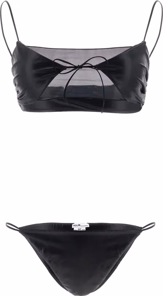 ALLIS Black Polyester Bikini