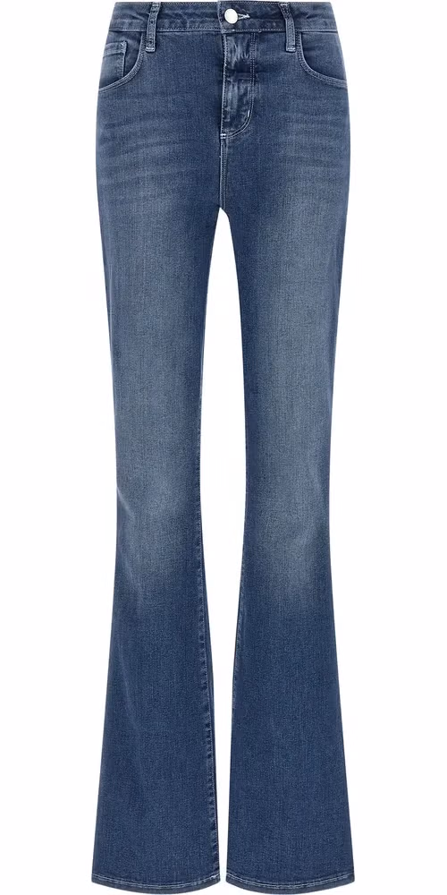 L'Agence Blue Cotton Flared Jeans