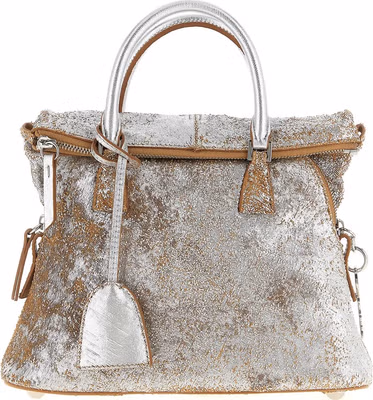 Silver Lambskin Handbag
