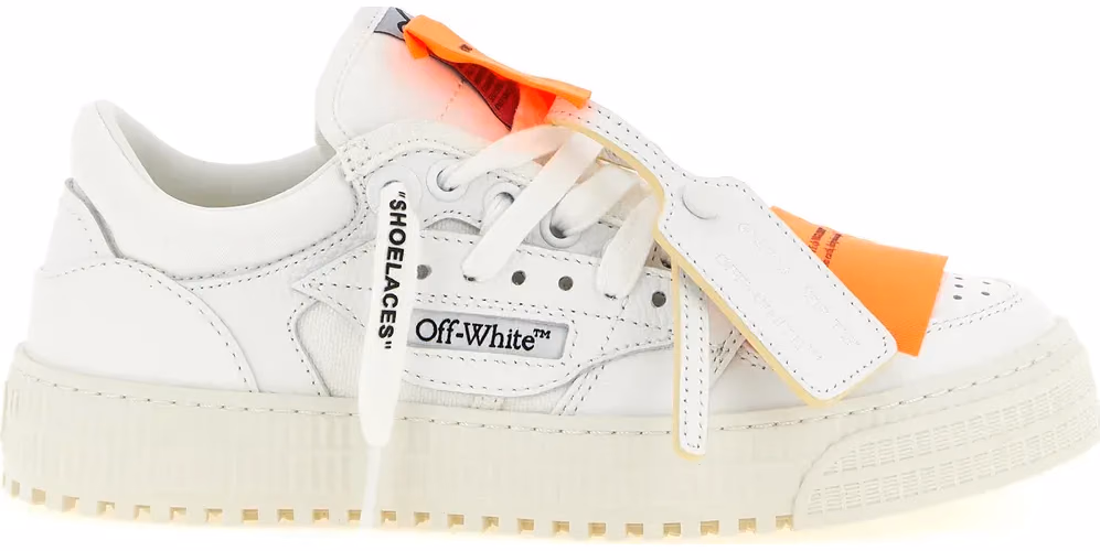 Off-White White Calfskin Athletic Sneakers