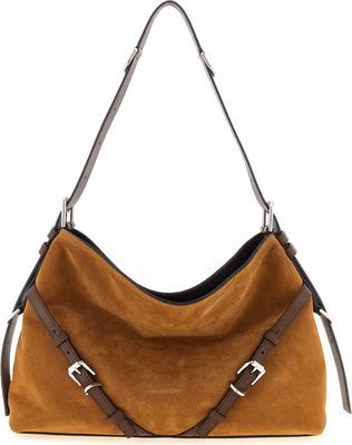 Brown Calfskin Shoulder Bag