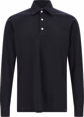 Blue Cotton Polo Shirt