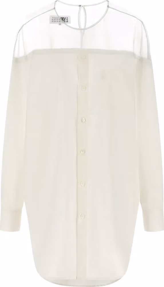 MM6 Maison Margiela White Cotton Blouse