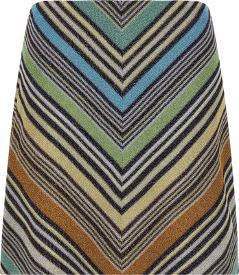 Multicolor Viscose Long Skirt
