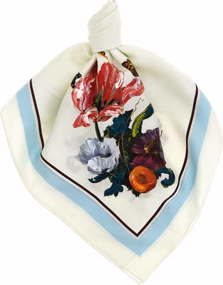 White Silk Scarf