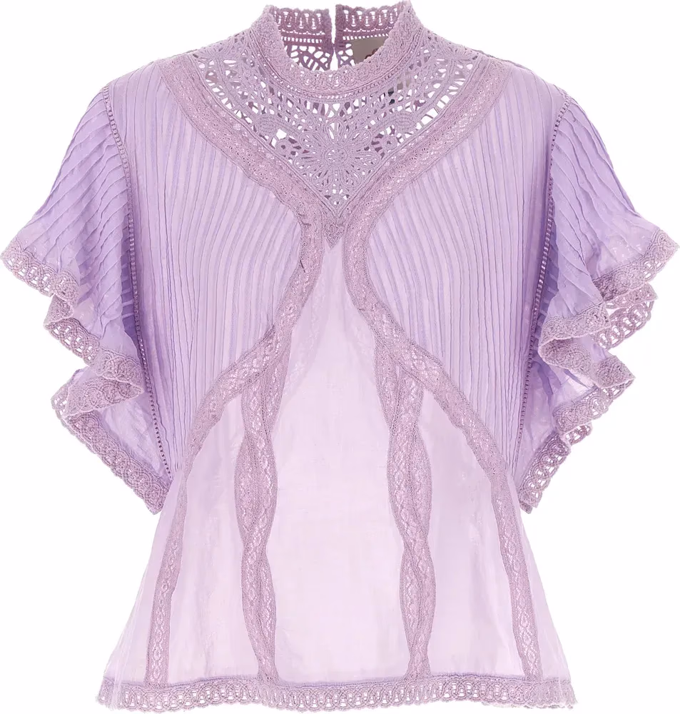 FARM RIO Purple Organic Cotton Blouse