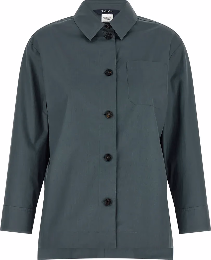 'S Max Mara Gray Cotton Blouse