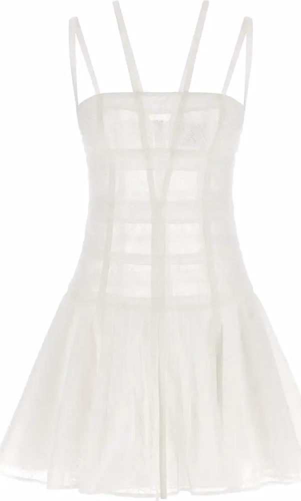 Giovanni Bedin White Polyamide Short Dress