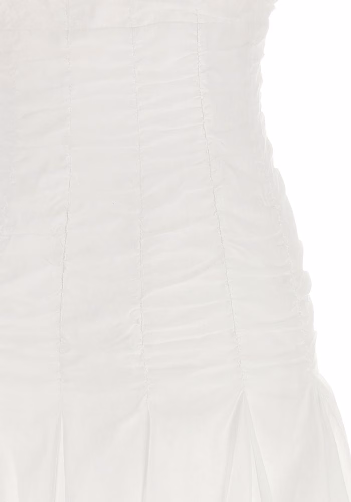 Giovanni Bedin White Cotton Short Dress