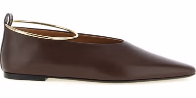 Brown Goatskin Ballet Flats