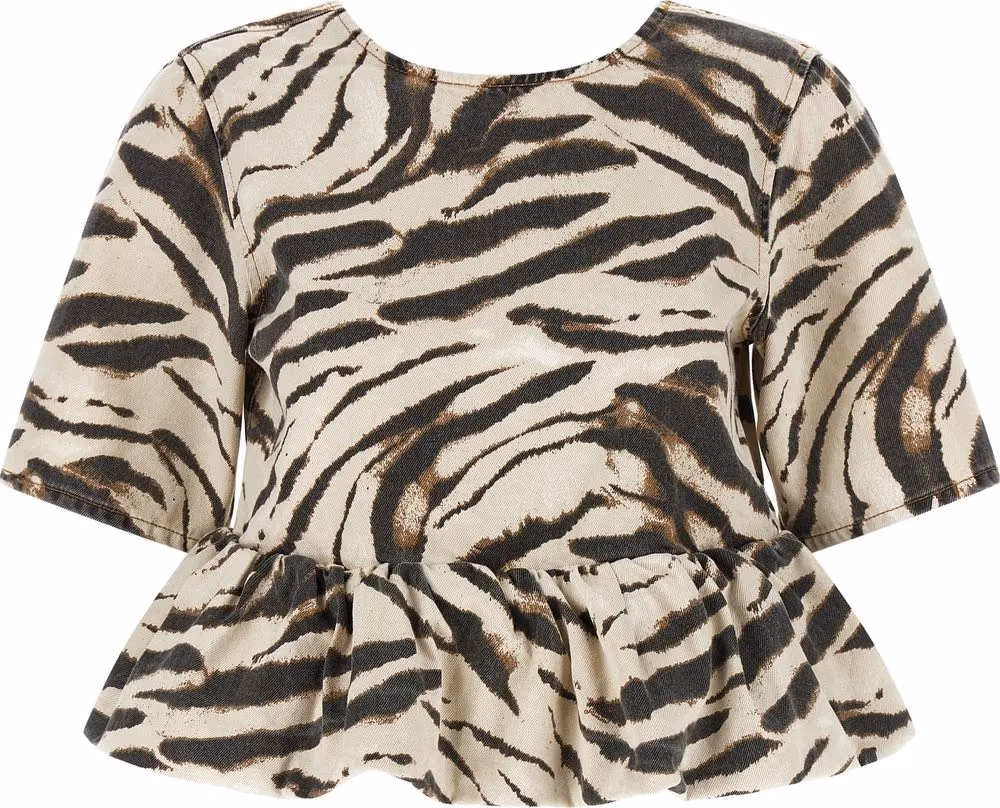 Ganni Multicolor Organic Cotton Shirt