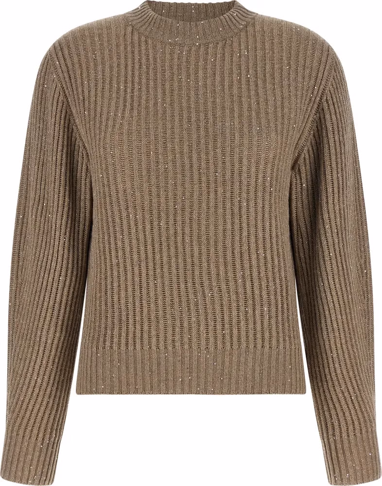 Brunello Cucinelli Beige Cashmere Cardigan