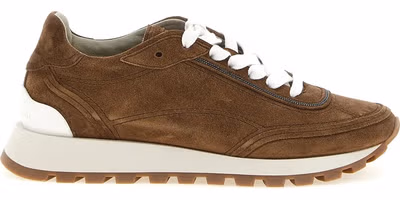 Brown Calfskin Low Top Sneakers