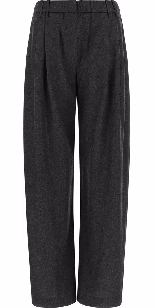 Brunello Cucinelli Gray Virgin Wool Casual Pants