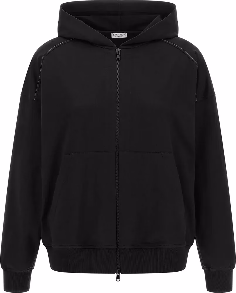 Brunello Cucinelli Black Cotton Sweatshirt