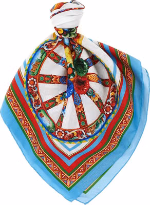 Multicolor Silk Foulard