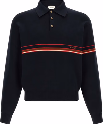Blue Cotton Polo Shirt