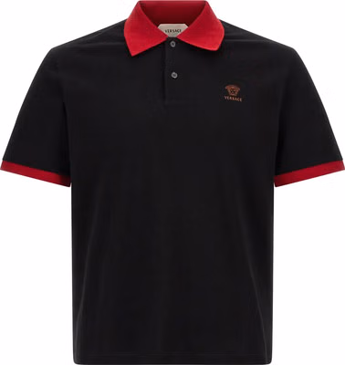Black Cotton Polo Shirt