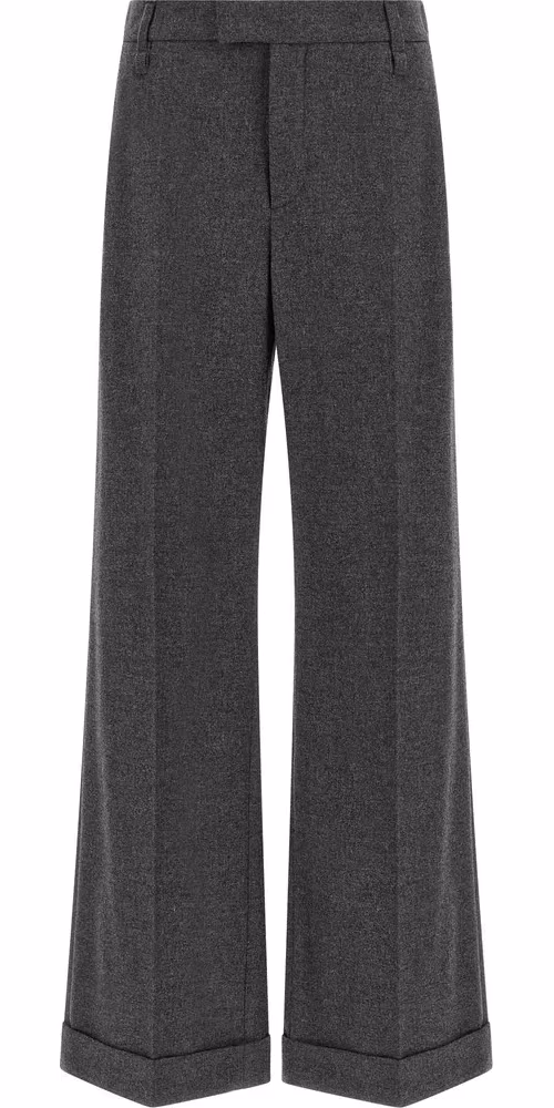 Brunello Cucinelli Gray Virgin Wool Casual Pants