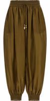 Bicolor Silk Casual Pants 1