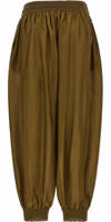 Bicolor Silk Casual Pants 2
