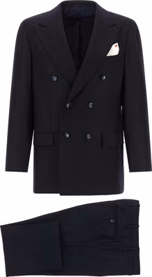 Blue Virgin Wool Two-Piece Suit