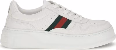 White Calf Leather Bos Taurus Chunky Sneakers
